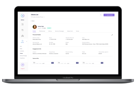 Integrated client management dashboard