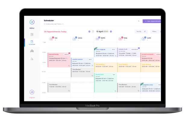 DayTune appointment calendar dashboard